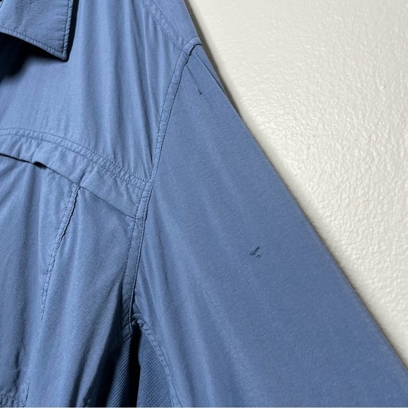 REI Coop Men Shirt XXL Blue Sahara Long-Sleeve Solid Vented Nylon Poly - Picture 6 of 15